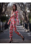 SWEATER AND PANTS FLORAL DESIGN